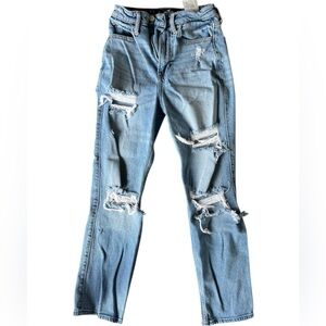 Hollister Ultra High-Rise Vintage Straight Jeans - Medium Wash Size 00R
